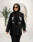 مانتو مشکی جلوباز