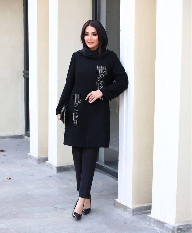 مانتو مشکی شیک