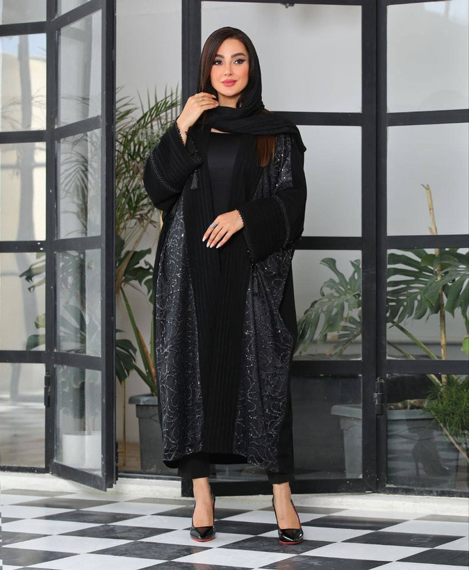 مانتو عبایی مشکی