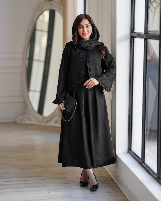 مانتو کرپ مشکی