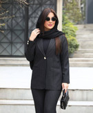 مانتو شلوار کتی مشکی