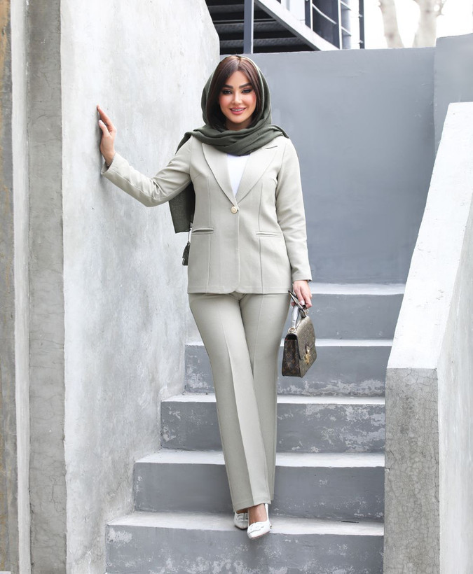 مانتو شلوار کرپ مازراتی