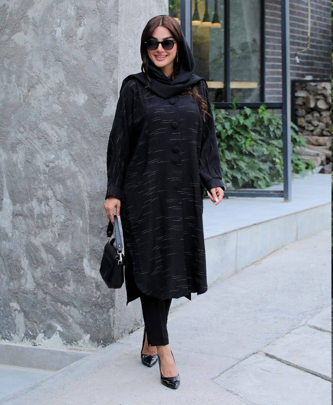 مانتو مشکی تابستونی