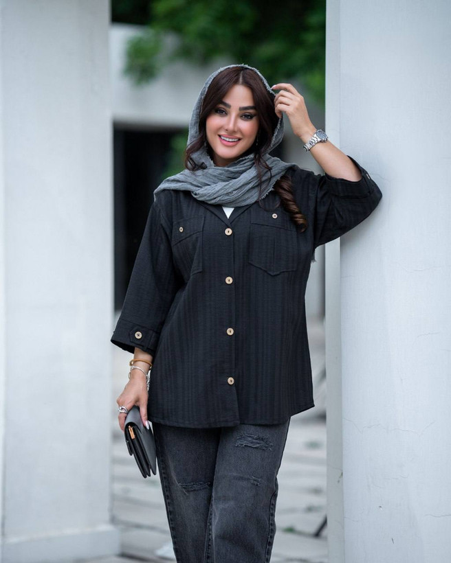 مانتو مشکی کوتاه