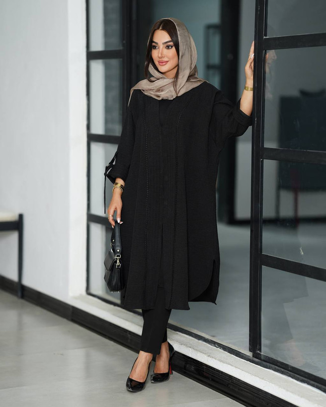 مانتو مشکی بلند