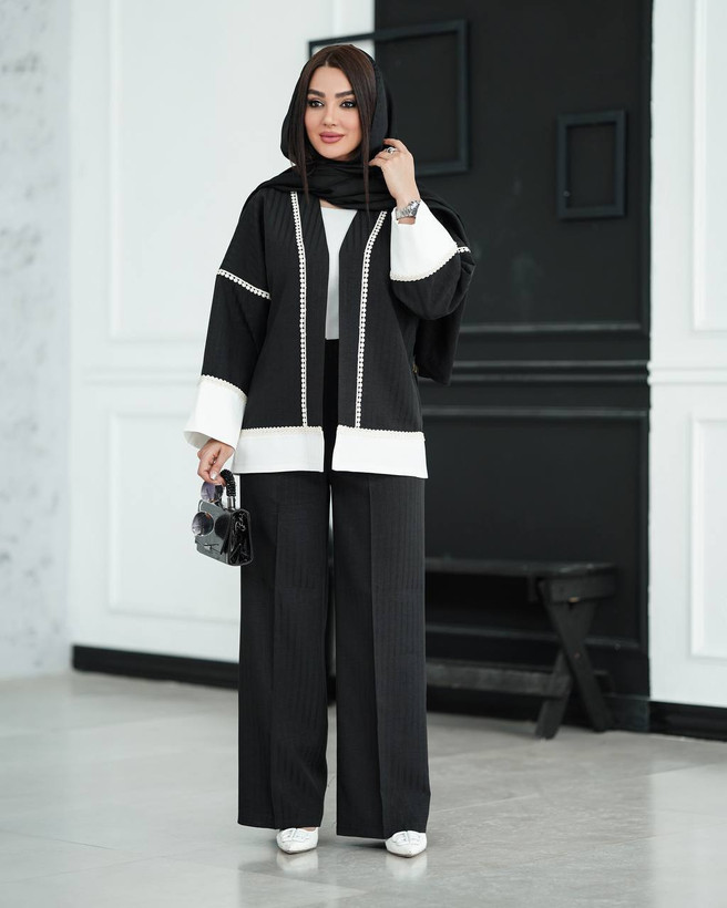 ست مانتو شلوار مشکی