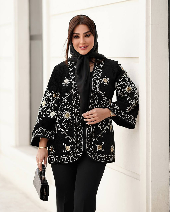 مانتو کتی سرمه دوزی