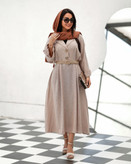 مانتو بلند کمربند دار