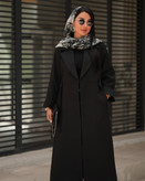 مانتو یقه انگلیسی کمر دار