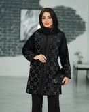 مانتو مشکی نگین دوزی شده