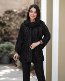 مانتو کتی شیک مشکی