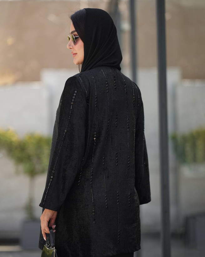 مانتو مخمل شانل