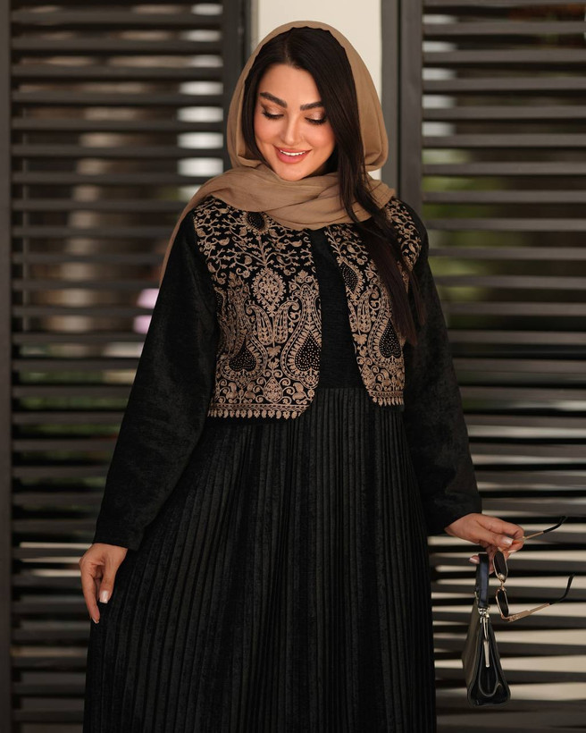 مانتو کتی مخمل شانل