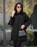 مانتو مجلسی مشکی مخمل شانل