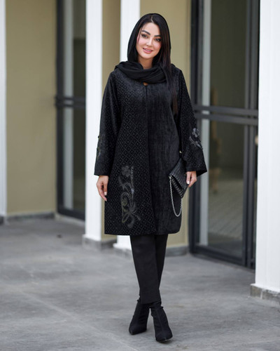 مانتو مخمل شانل کار شده