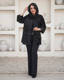 مانتو کتی مخمل شانل مروارید دوزی