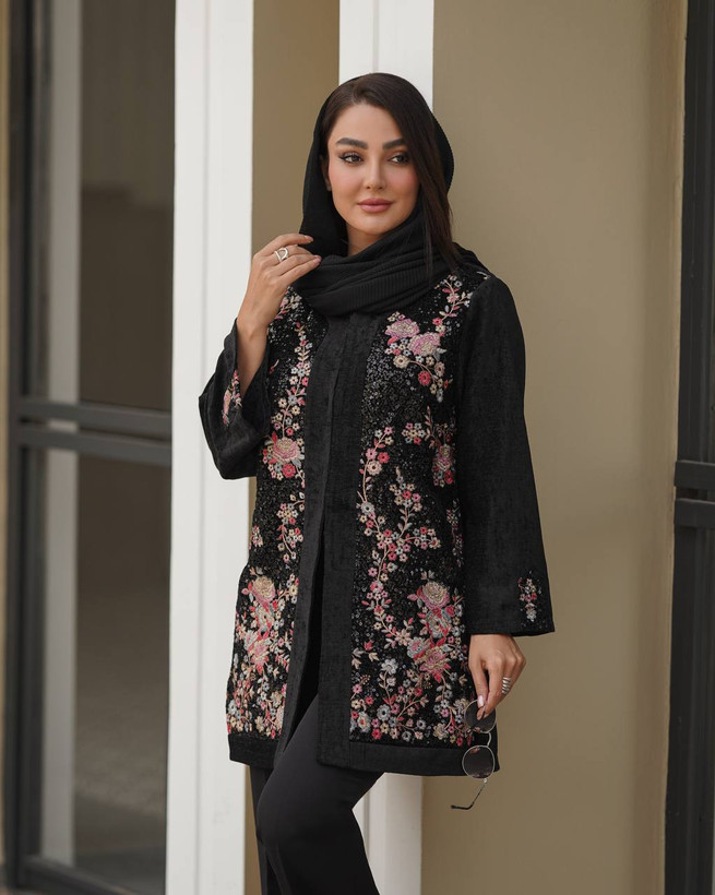 مانتو کتی گلدوزی مجلسی