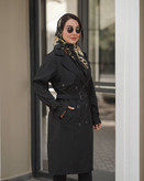 مانتو کمربند دار