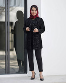 مانتو مشکی مجلسی