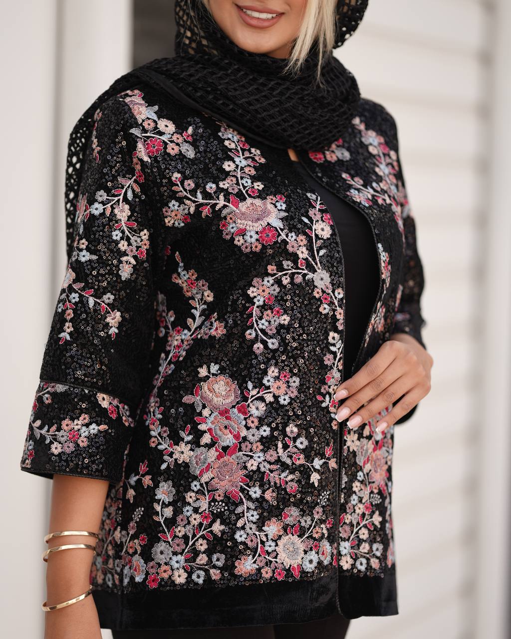 مانتو کتی مخمل شیک زنانه