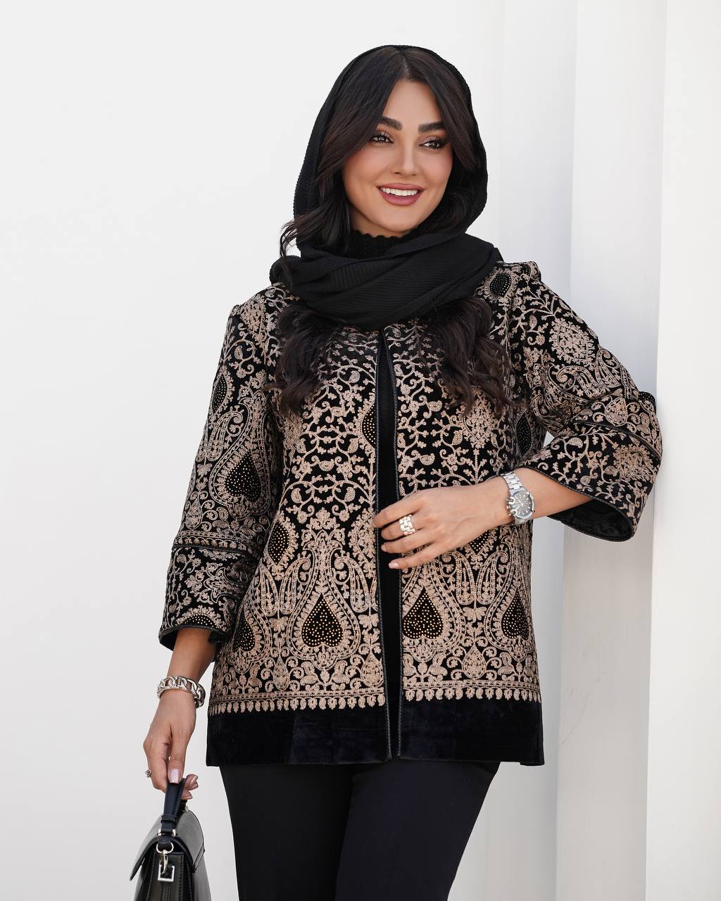 مانتو محلسی کتی گلدوزی