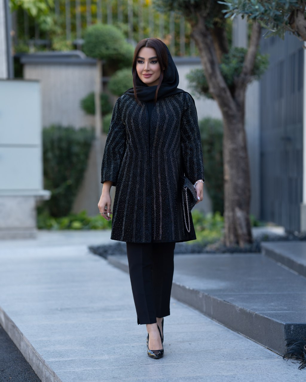 مانتو مجلسی زنانه نگین دوزی