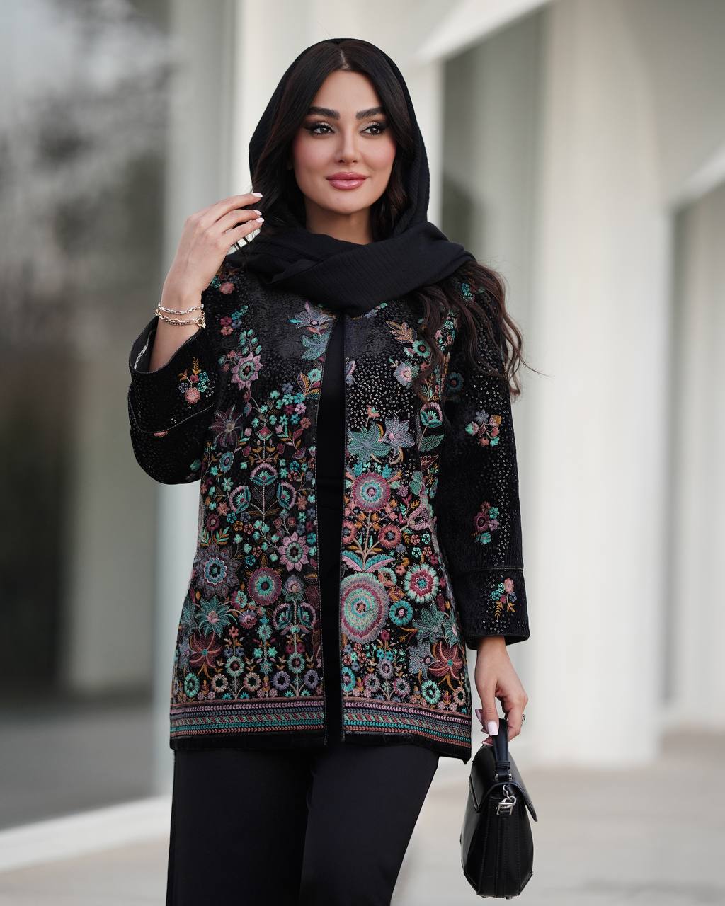 مانتو کتی گلدوزی