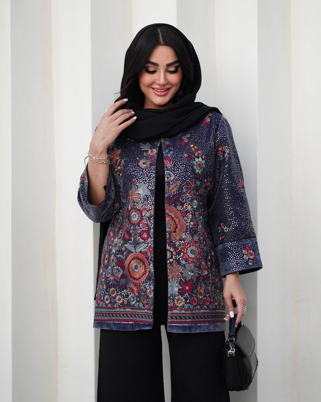 مانتو گلدوزی شده مجلسی