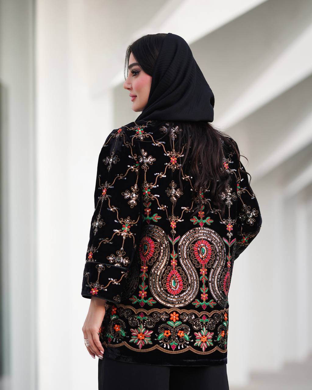 مانتو گلدوزی هندی مجلسی