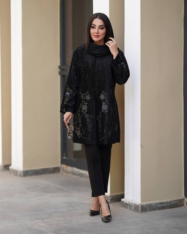 مانتو مخمل شانل مجلسی