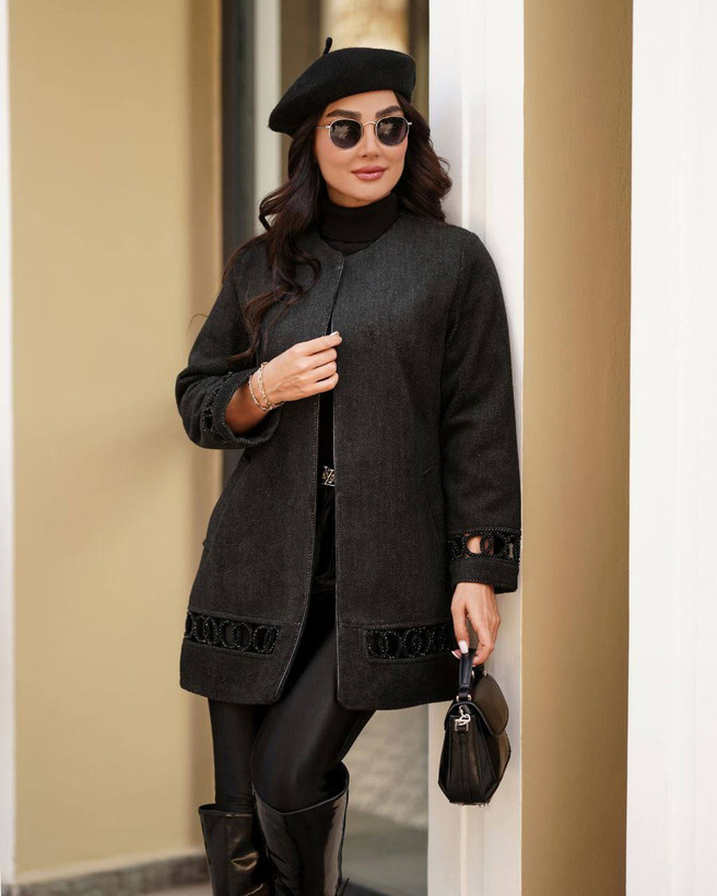 پالتو کتی یقه گرد