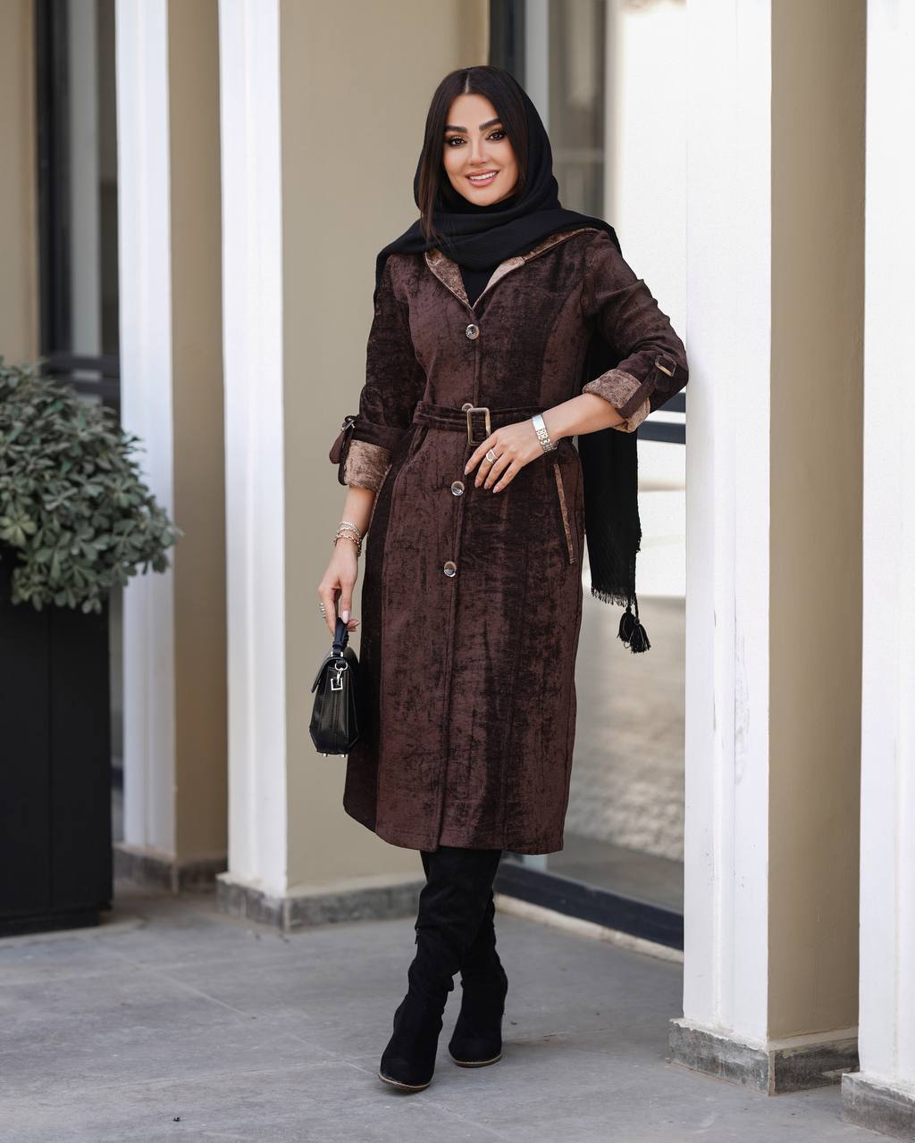 بارانی کلاهدار شیک