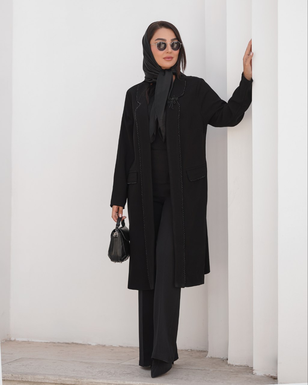 مانتو قواره دار مجلسی کرپ مرویجت مدل اسما