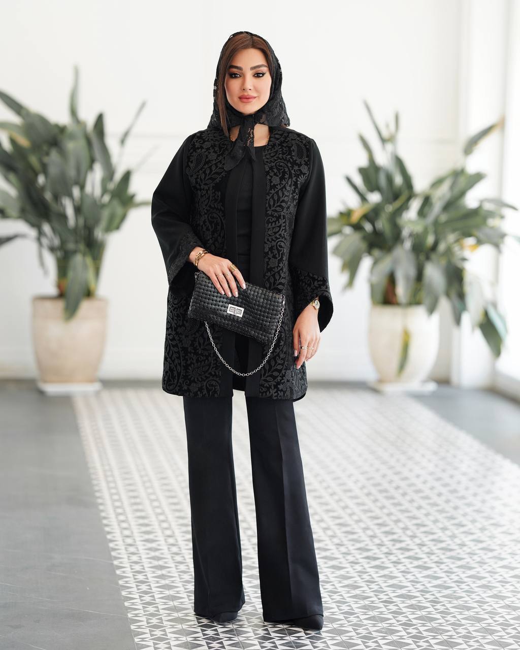 مانتو کتی کرپ مشکی