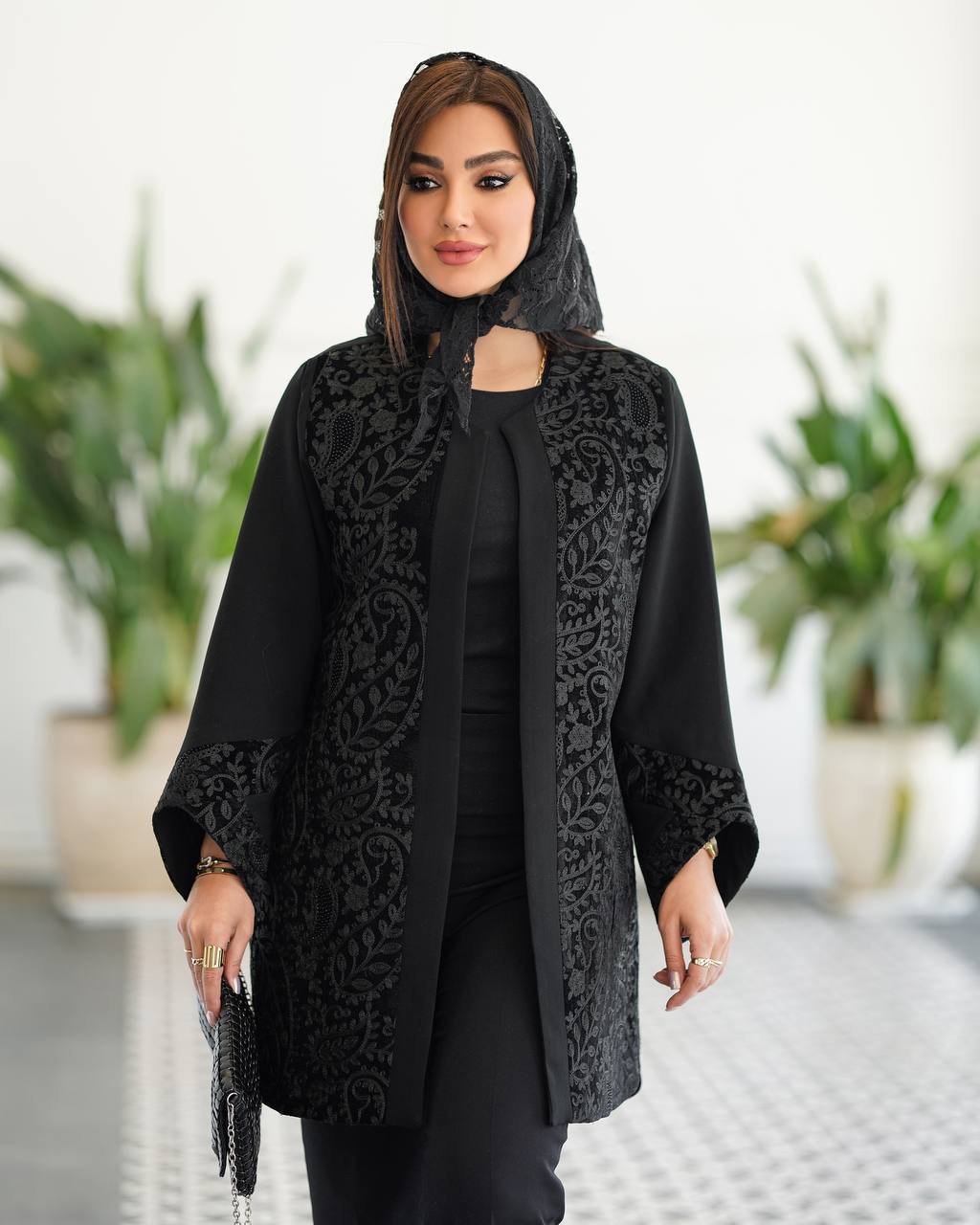 مانتو کتی کرپ سوزندوزی