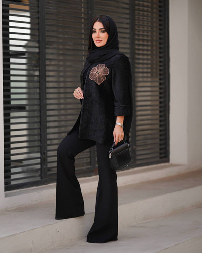 مانتو کتی مخمل شانل