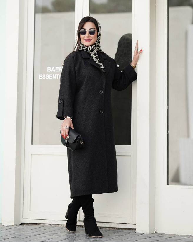 پالتو بلند مشکی زنانه