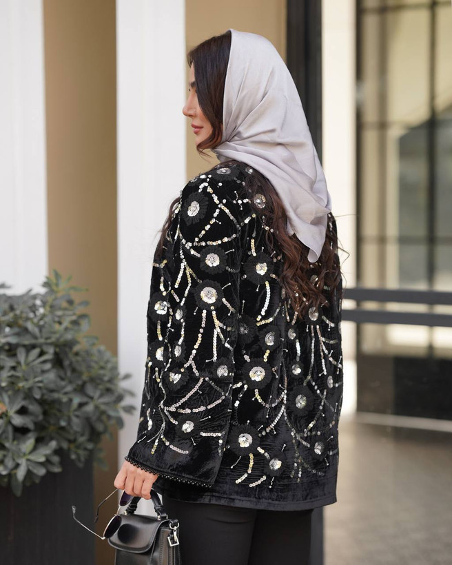 مانتو زنانه مجلسی جواهردوزی