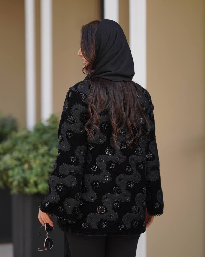 مانتو مشکی مجلسی