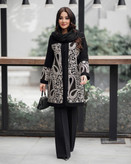 مانتو زنانه گلدوزی کرپ لمه