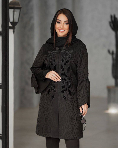 مانتو مجلسی زنانه بلند ژاکارد