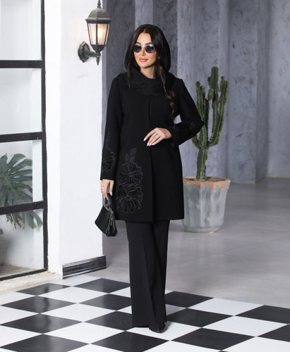 مانتو مجلسی زنانه نگین کاری