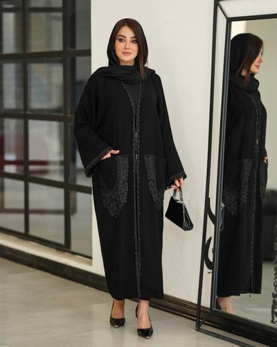 مانتو مجلسی زنانه کرپ لمه ژاکارد