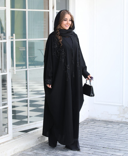 مانتو زنانه عبایی مجلسی جواهردوزی کار دست