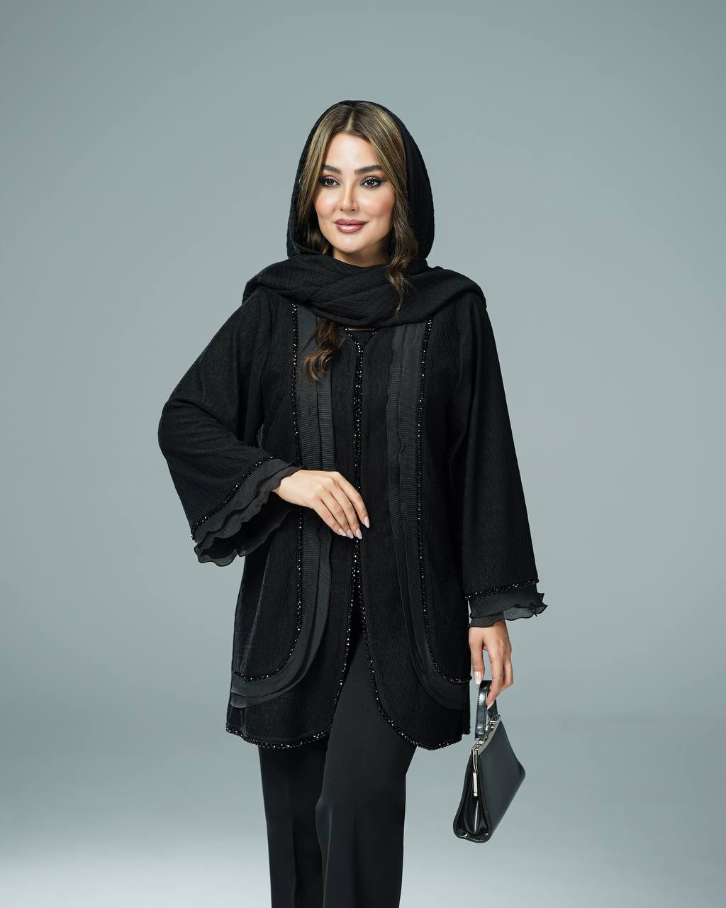 مانتو کتی زنانه کریستال دوزی مدل رزالین