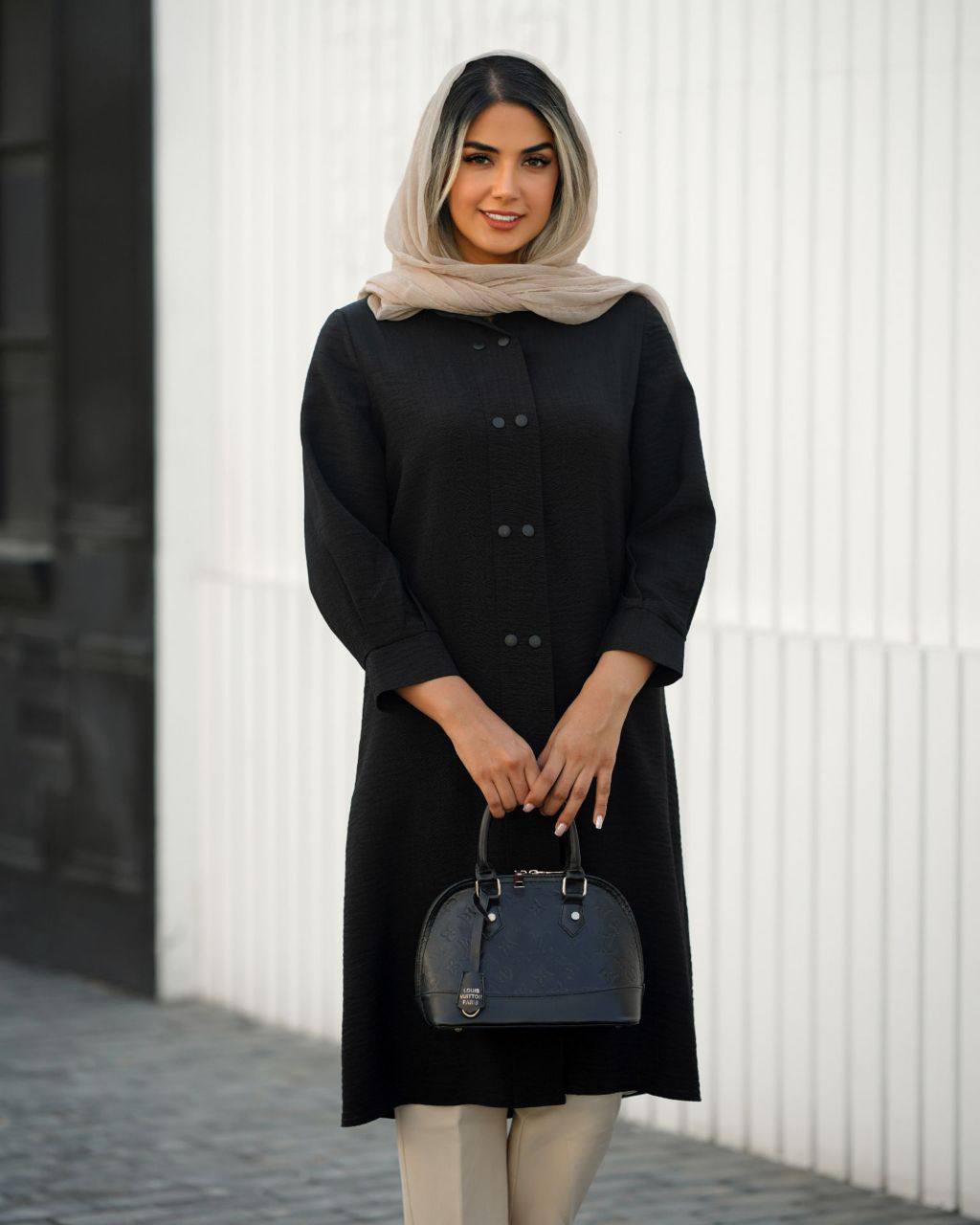 مانتو زنانه بلند لینن شانتون
